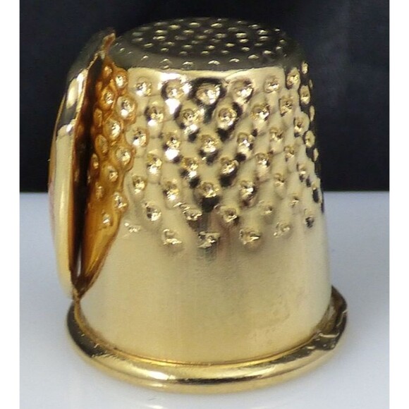 Myrtle Beach SC Thimble Souvenir The Palace Theater Gold Tone Metal Vintage - Picture 5 of 11